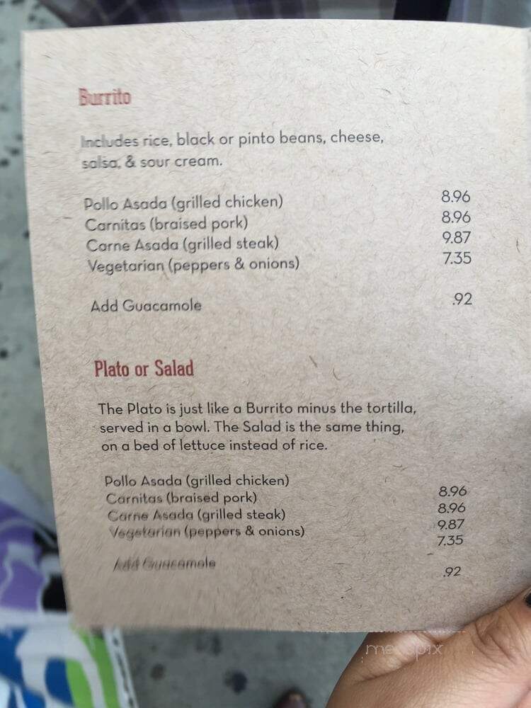 Dos Toros Taqueria - Brooklyn, NY menu_pic