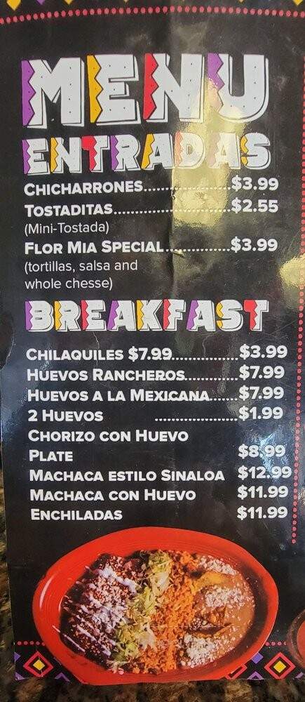 Flor Mia Sabor a Mexico - Fontana, CA menu_pic