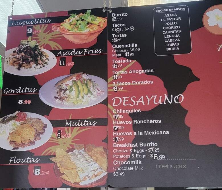 Flor Mia Sabor a Mexico - Fontana, CA menu_pic