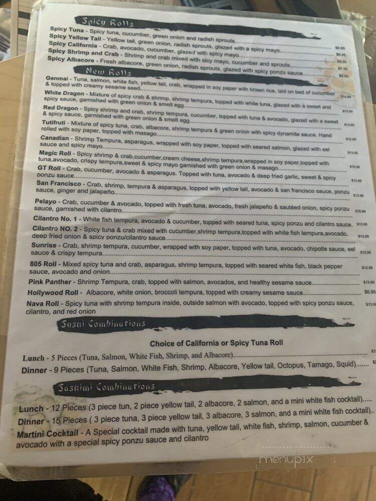 Genmai Sushi Restaraunt - Fillmore, CA menu_pic