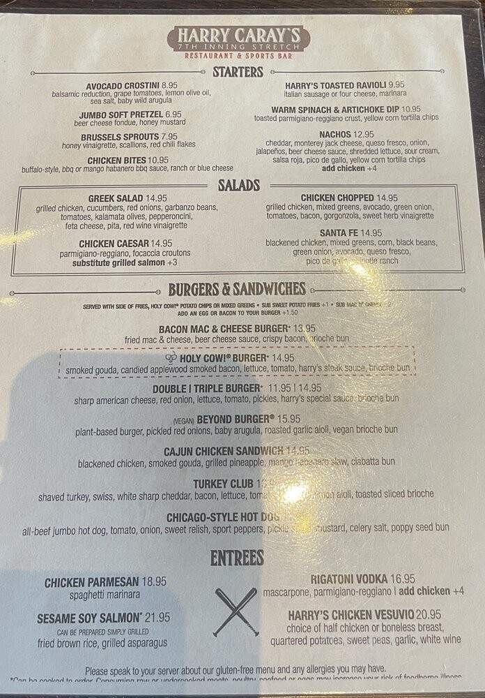 Harry Caray's 7th Inning Stretch - Chicago, IL menu_pic
