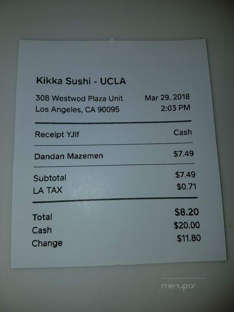Kikka - Los Angeles, CA menu_pic