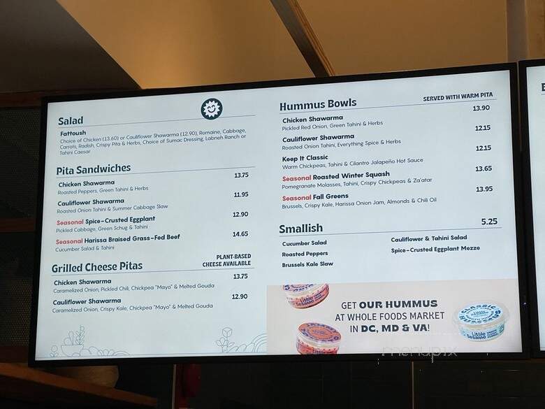 Little Sesame - Washington, DC menu_pic