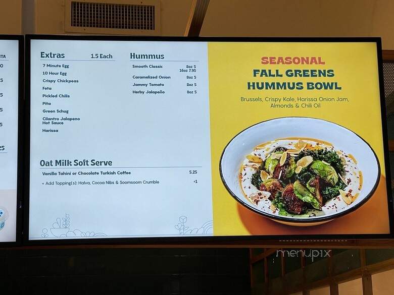 Little Sesame - Washington, DC menu_pic