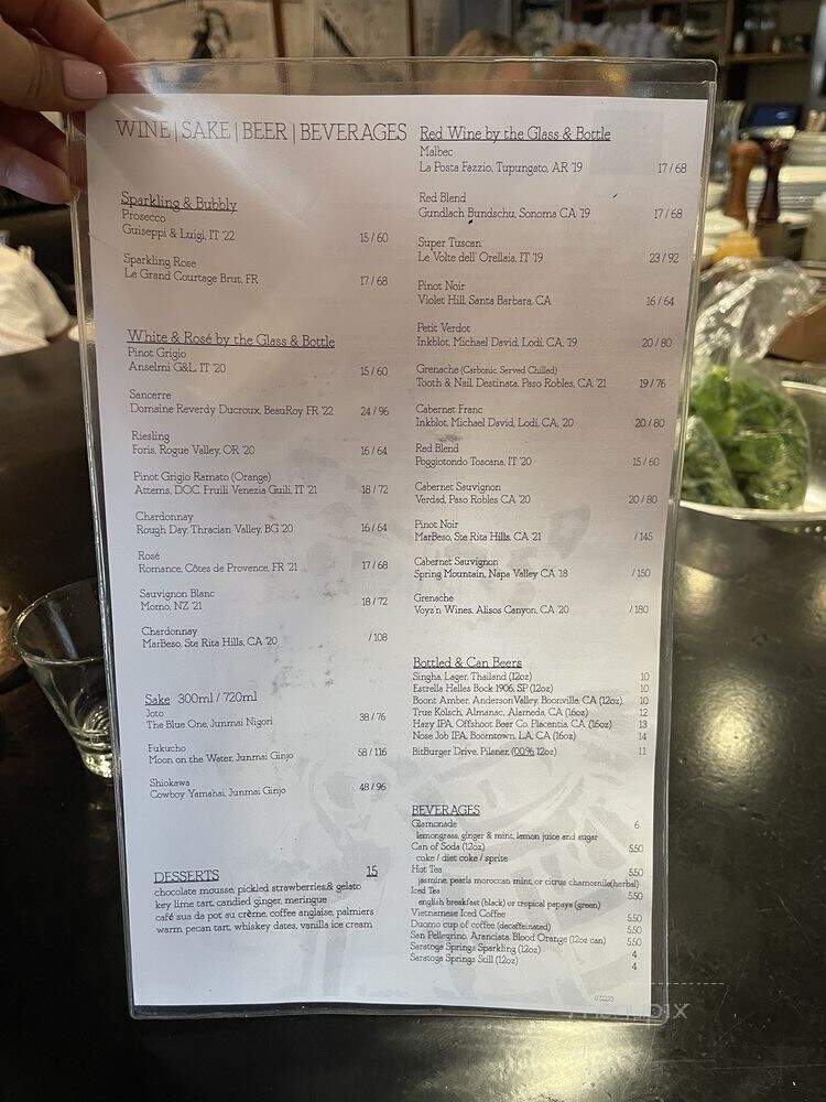 Little Sister - Los Angeles, CA menu_pic