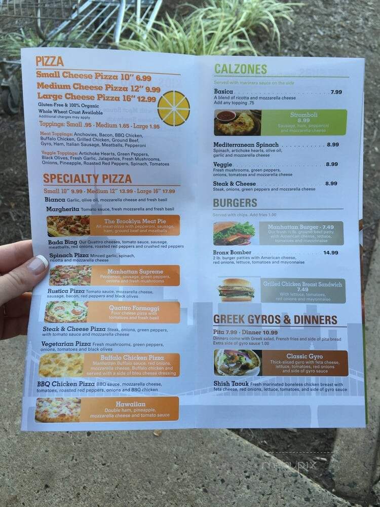 Manhattan Pizza - Warrenton, VA menu_pic