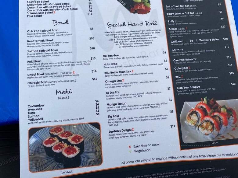 Muse Sushi Bar - San Clemente, CA menu_pic