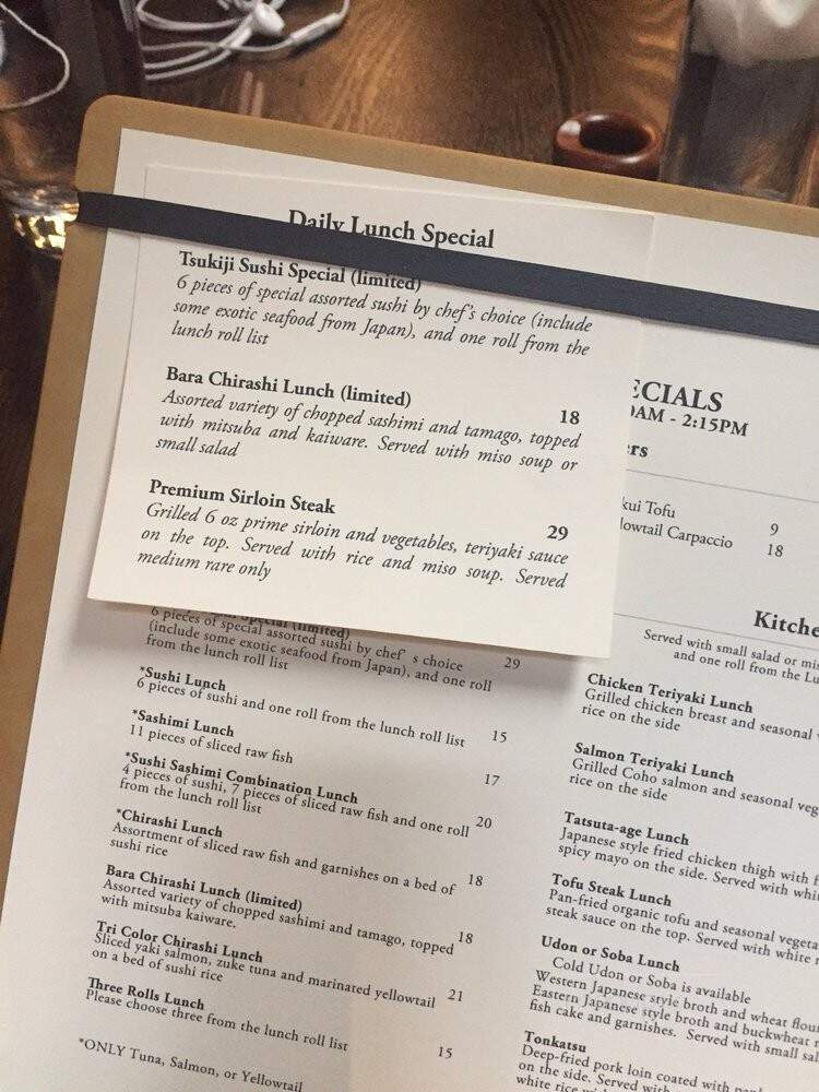 Nare Sushi - New York, NY menu_pic