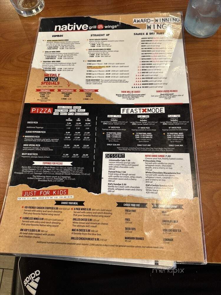 Native Grill & Wings - Tucson, AZ menu_pic