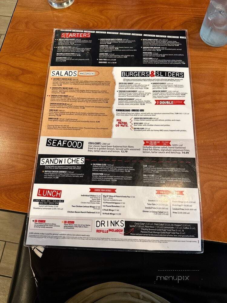 Native Grill & Wings - Tucson, AZ menu_pic