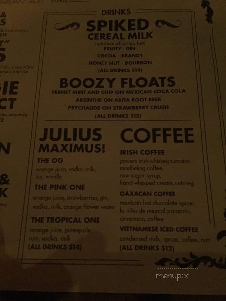 Nighthawk: Breakfast Bar - Los Angeles, CA menu_pic