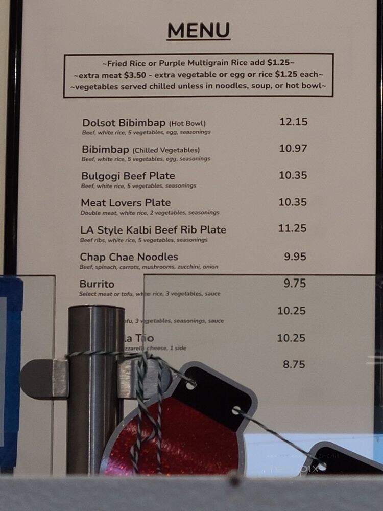 OMONI Fresh Fast Korean Grill - Carmel, IN menu_pic