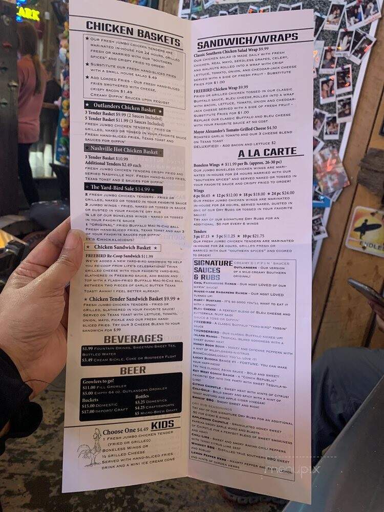 Outlanders Southern Chicken - Nolensville, TN menu_pic