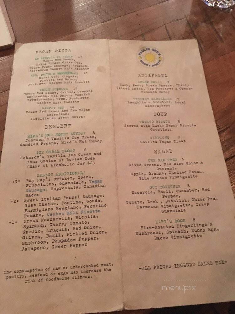 Paulie Gee's Short North - Columbus, OH menu_pic