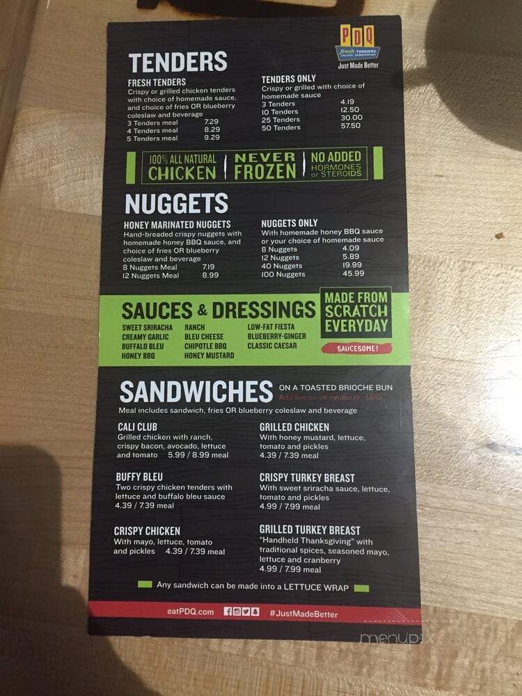 PDQ - Tampa Bay, FL menu_pic