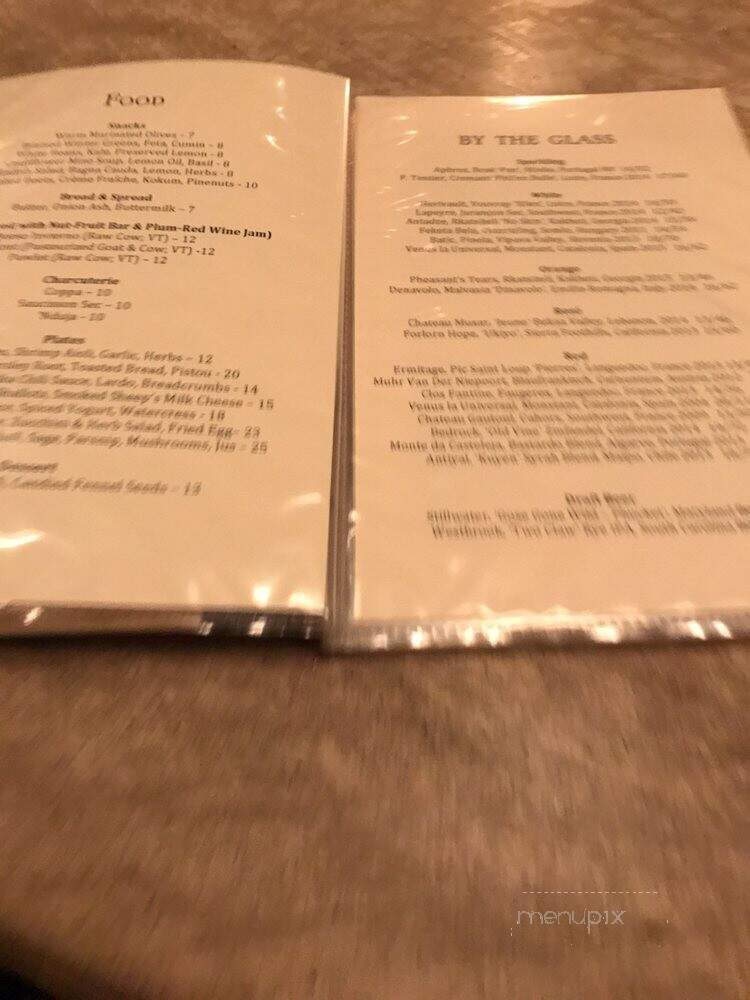 Ruffian Wine Bar & Chef's Table - New York, NY menu_pic