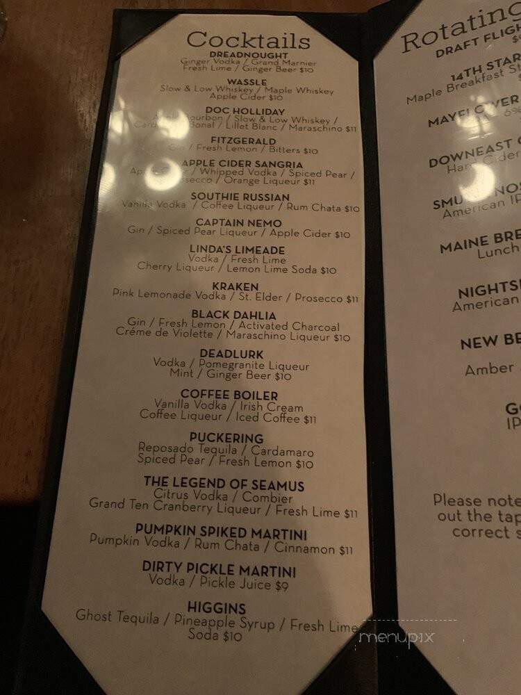 Sixth Gear Cask & Kitchen - South Boston, MA menu_pic