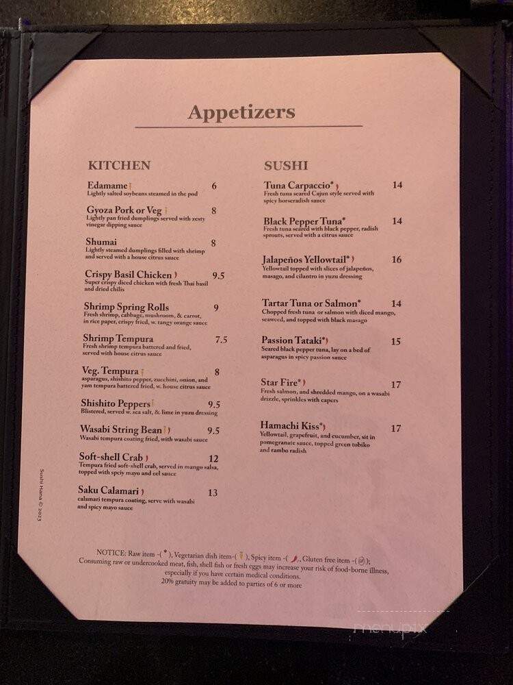 Sushi Hana - Tulsa, OK menu_pic