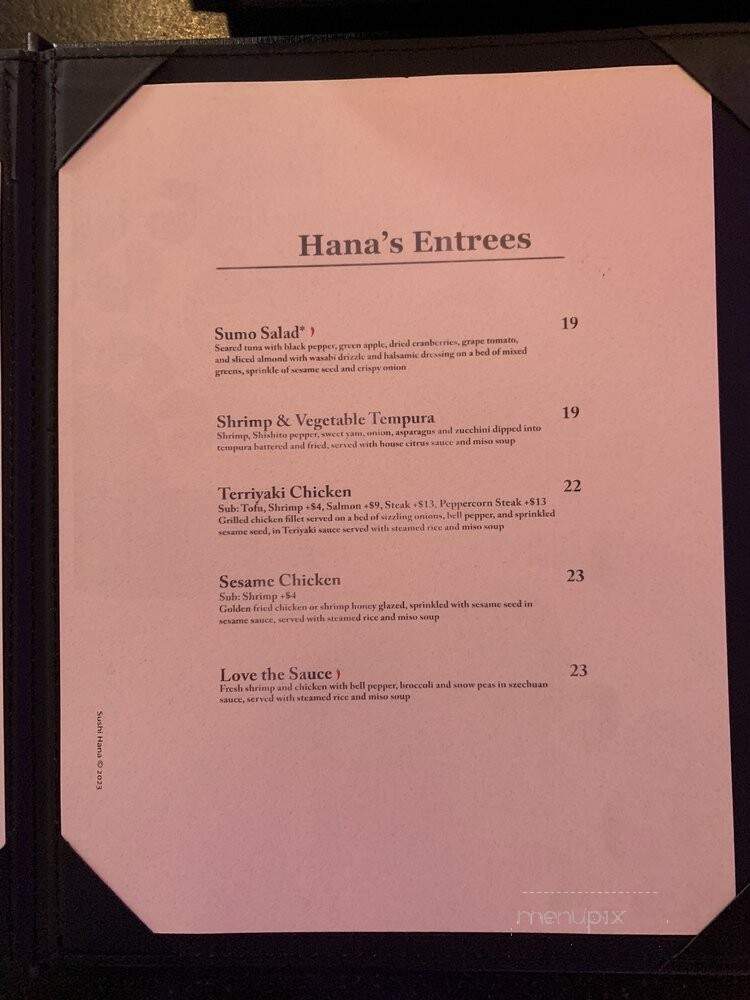 Sushi Hana - Tulsa, OK menu_pic