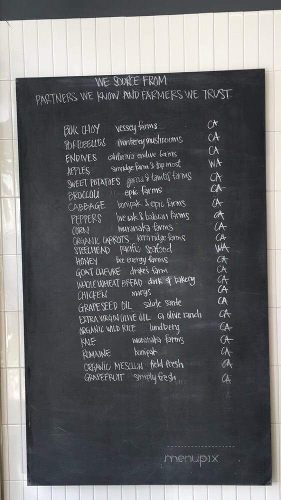 sweetgreen - Los Angeles, CA menu_pic