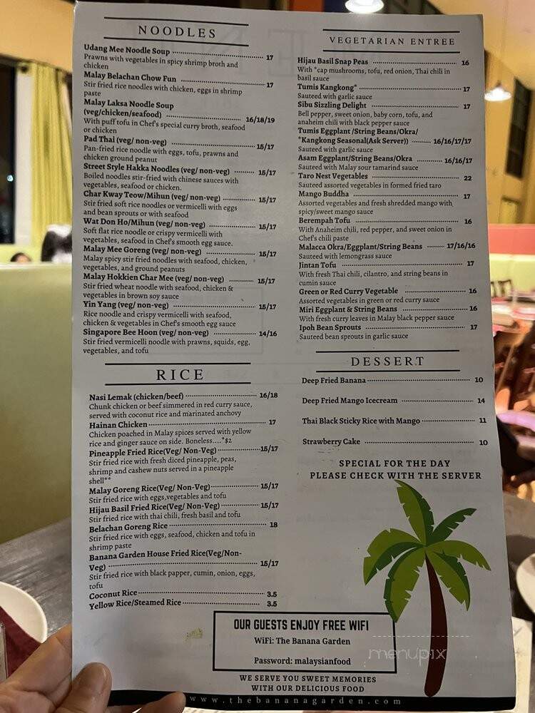 The Banana Garden - Dublin, CA menu_pic