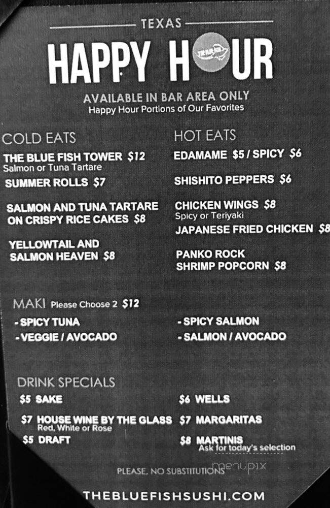 The Blue Fish - The Woodlands, TX menu_pic