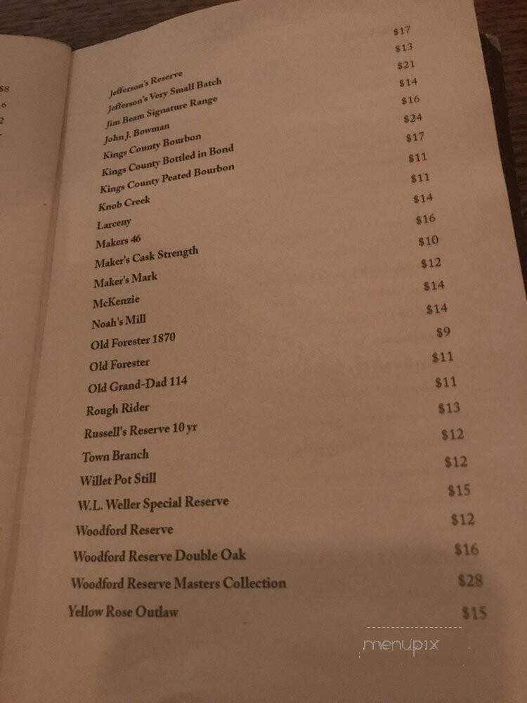 The Hamilton - New York, NY menu_pic
