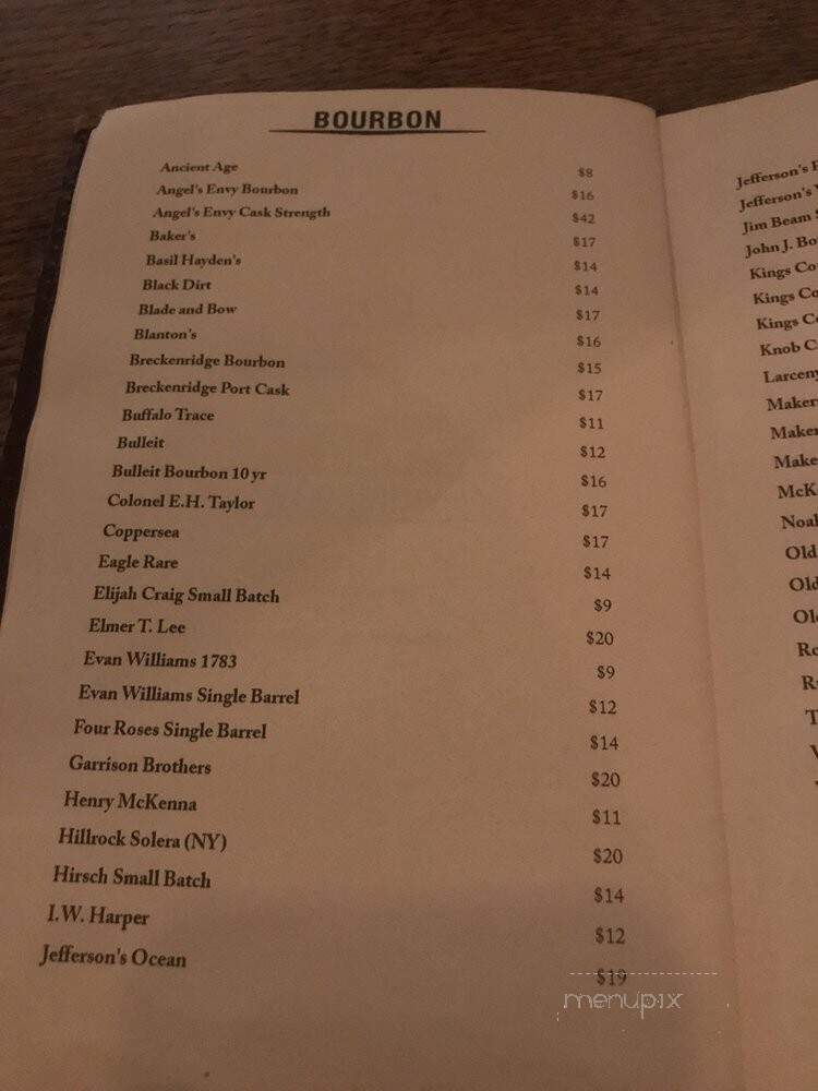 The Hamilton - New York, NY menu_pic