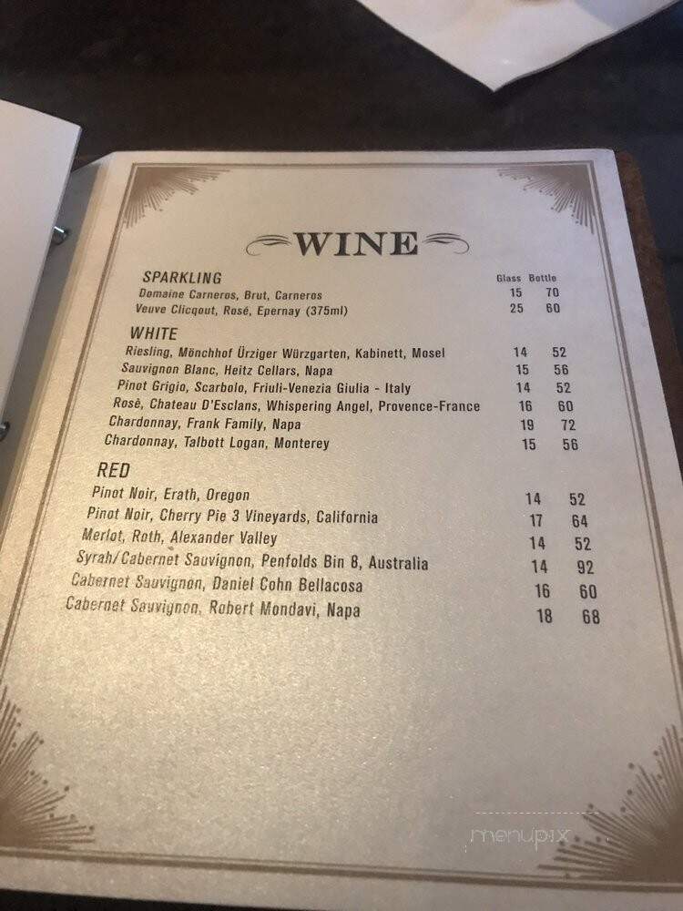 The Parlor Lounge - Las Vegas, NV menu_pic