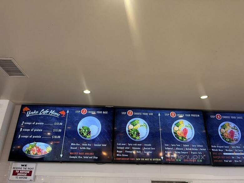 Uroko Cafe - Costa Mesa, CA menu_pic