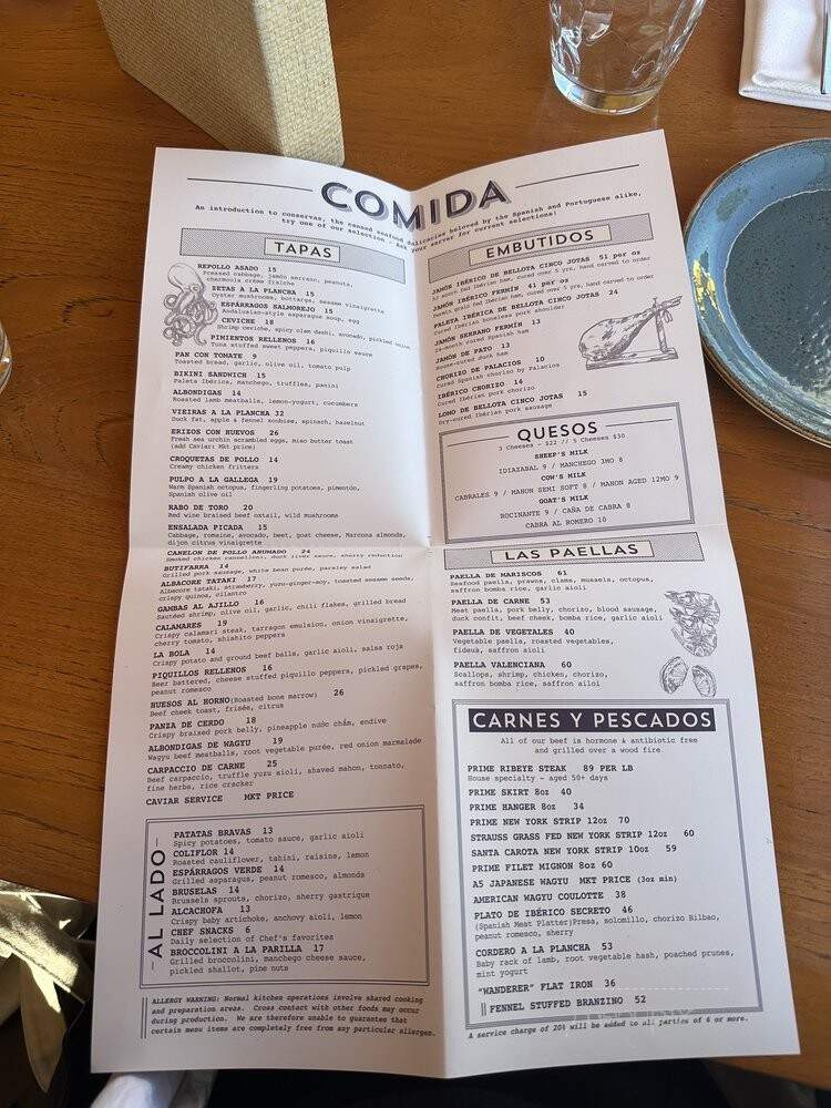 Vaca - Costa Mesa, CA menu_pic