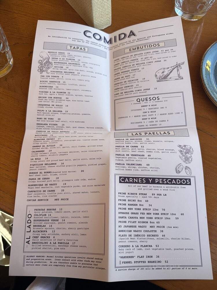 Vaca - Costa Mesa, CA menu_pic