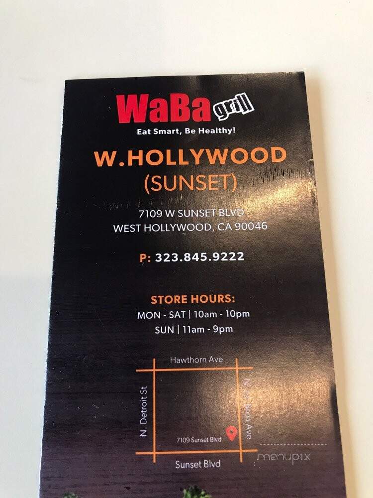 WaBa Grill - West Hollywood, CA menu_pic
