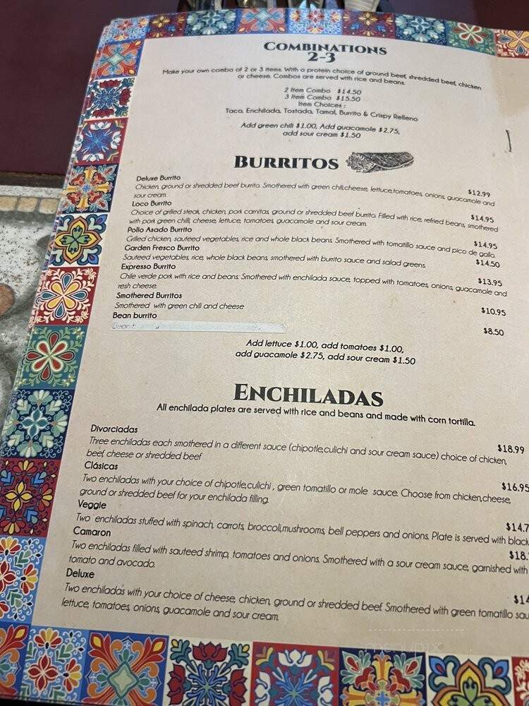 3 Margaritas - Pueblo, CO menu_pic