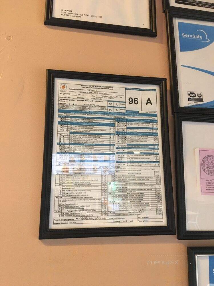American Deli - Buford, GA menu_pic