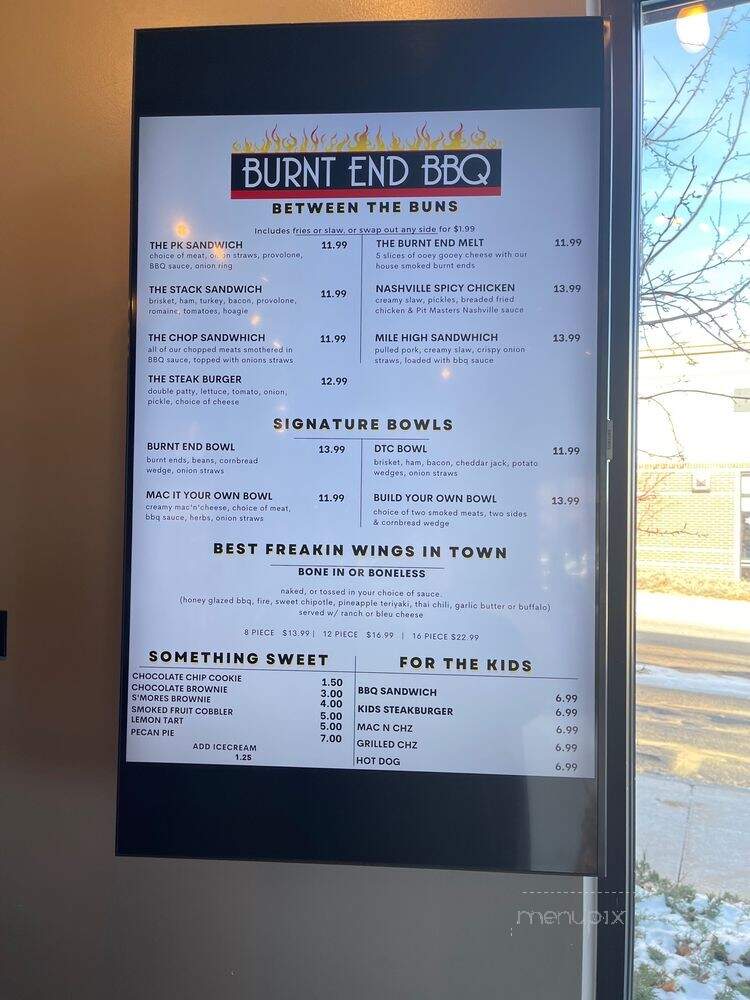 Burnt End BBQ - Greenwood Village, CO menu_pic