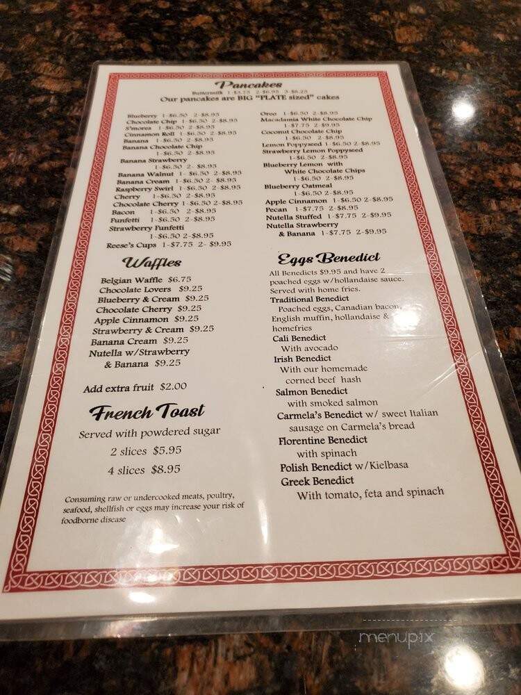 Carmela's on the Extension - Middletown, CT menu_pic
