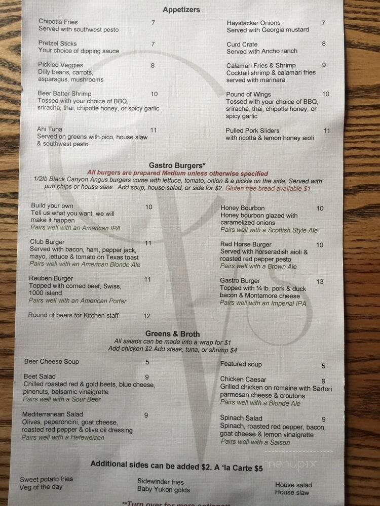 Chester V's - Oshkosh, WI menu_pic