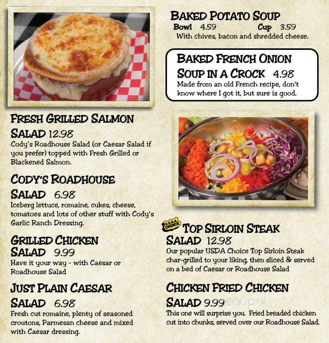 Cody's Original Roadhouse - Stuart, FL menu_pic