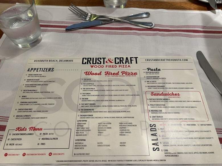 Crust & Craft - Rehoboth Beach, DE menu_pic