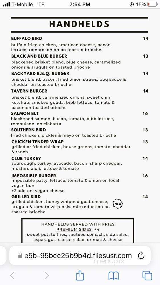 District Tavern - Tampa, FL menu_pic