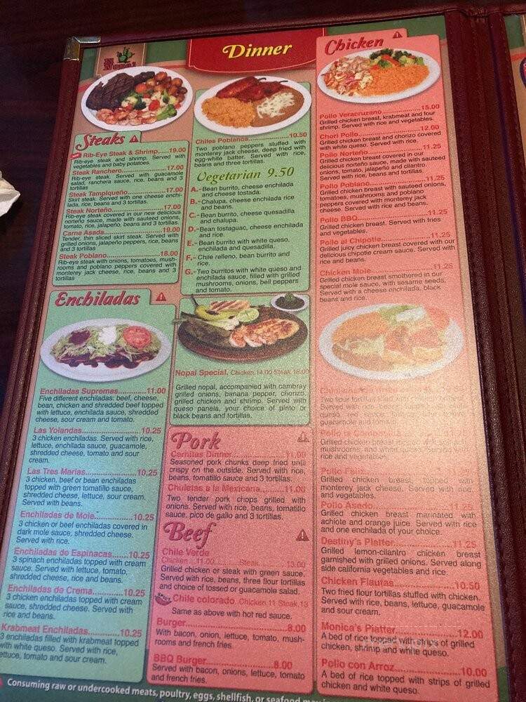 El Nopal - Louisville, KY menu_pic