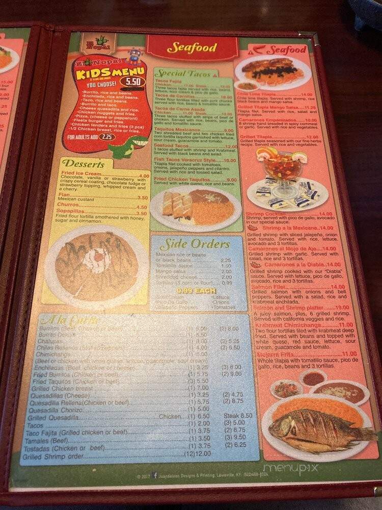 El Nopal - Louisville, KY menu_pic