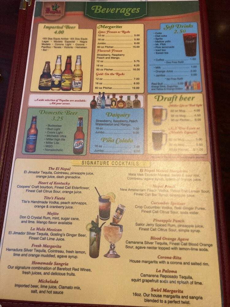 El Nopal - Louisville, KY menu_pic