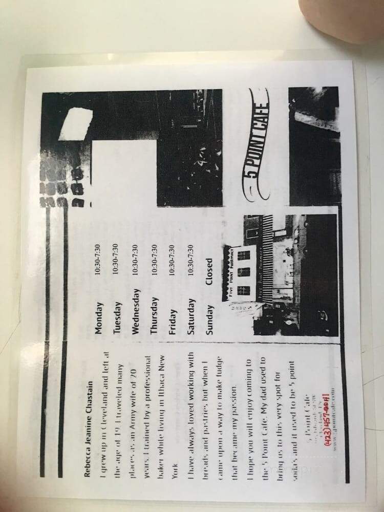 Five Points Cafe - Cleveland, TN menu_pic