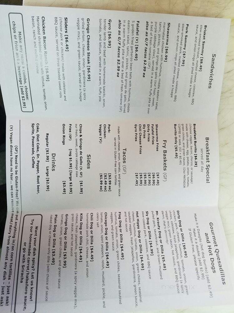 Grincgo Dillas - Flagstaff, AZ menu_pic