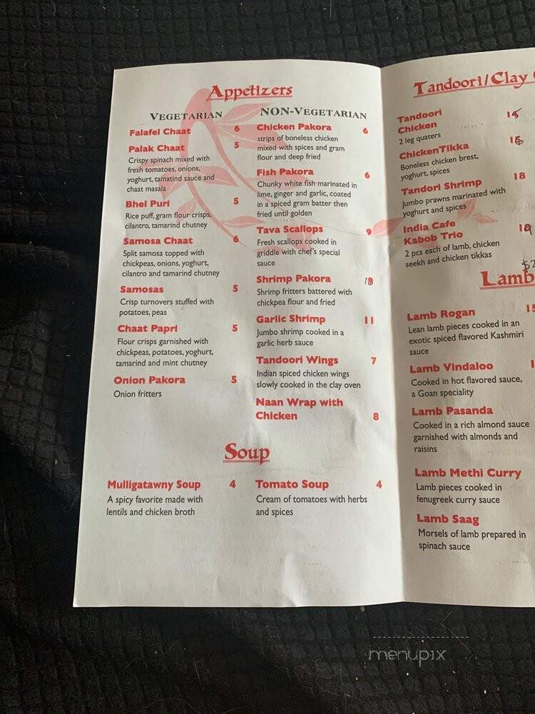 India Cafe - Chambersburg, PA menu_pic