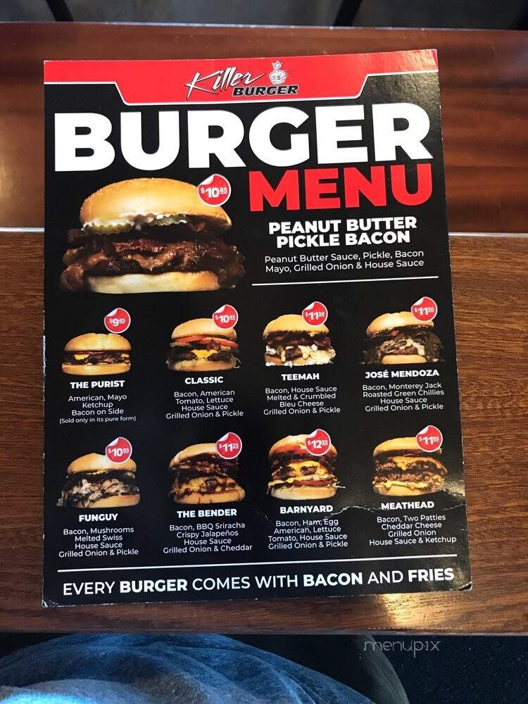 Killer Burger - Sherwood, OR menu_pic