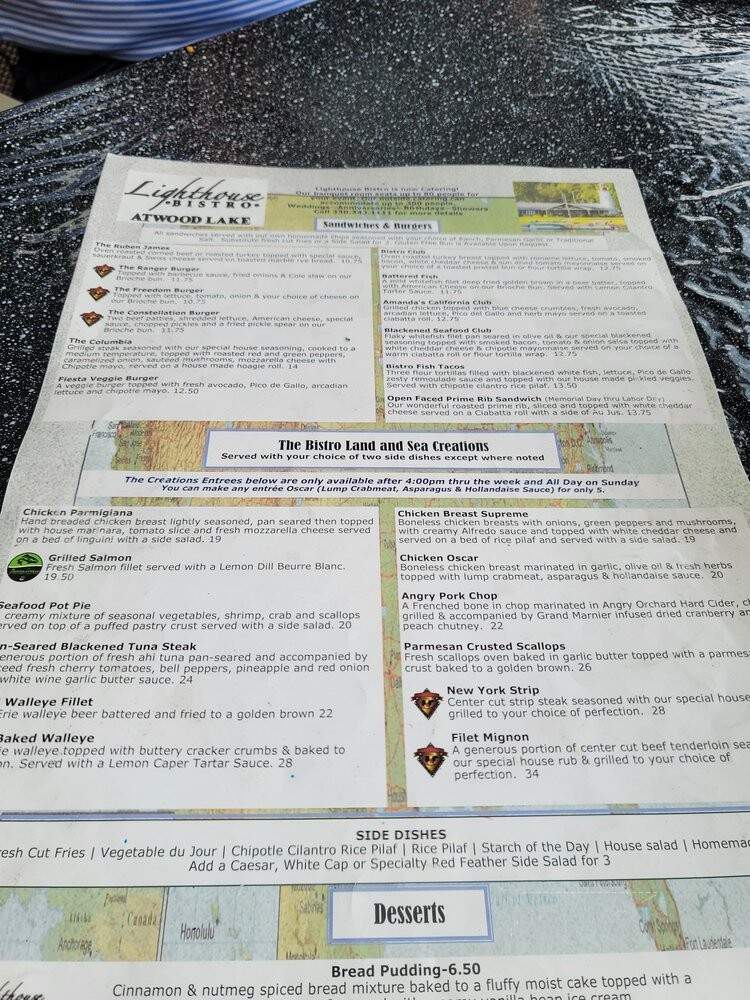Lighthouse Bistro - Mineral City, OH menu_pic