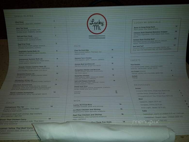 Lucky Mi Noodle House - Immokalee, FL menu_pic
